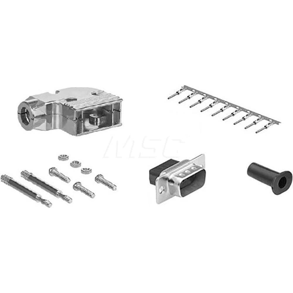 Male D-Sub RS-232 Serial DB9 Adapter Zinc Housing, Nickel-Plated, For Data Networks, Serial Data Transmission Device Management & Instrument Control