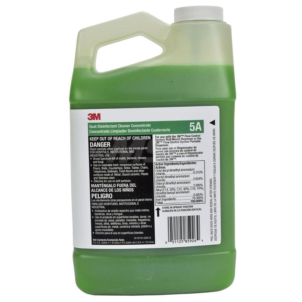 Disinfectant Cleaner: 0.5 gal Bottle, Use on Floors, Glass, Mirror, Most Non-Porous Surfaces, Most Resilient Tile Floors & Most Vinyl and Vinyl Composition Floors Solvent Based