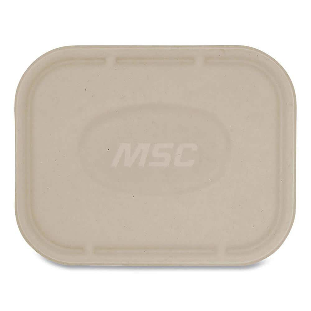 Food Container Lids; For Use With: World Centric TRSC60 Containers; Shape: Square; Diameter/Width (Decimal Inch): 7.8 in; Length (Decimal Inch): 10.1 in; Material Family: Unbleached Plant Fiber; Color: Natural