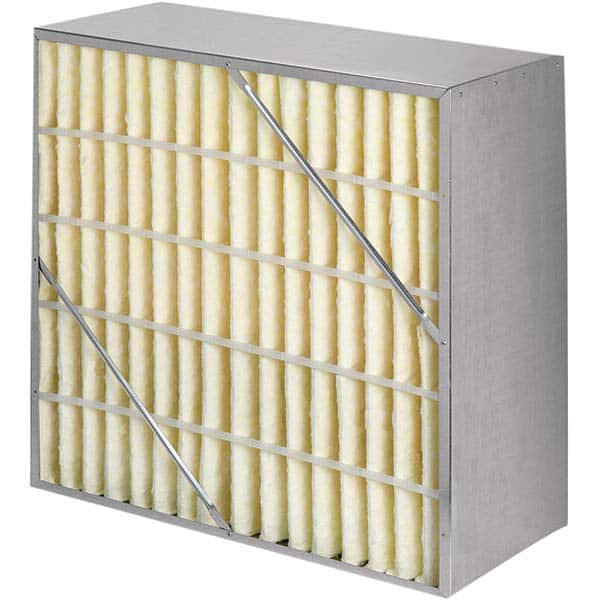 Pleated Air Filter: 24 x 12 x 6″, MERV 10, Rigid Cell Fiberglass, Galvanized Steel Frame, 500 CFM