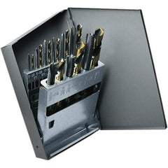 Cle-Line - Tap & Drill Sets Minimum Tap Thread Size (Inch): #6-32 Maximum Tap Thread Size (Inch): 1/2-13 - Strong Tooling