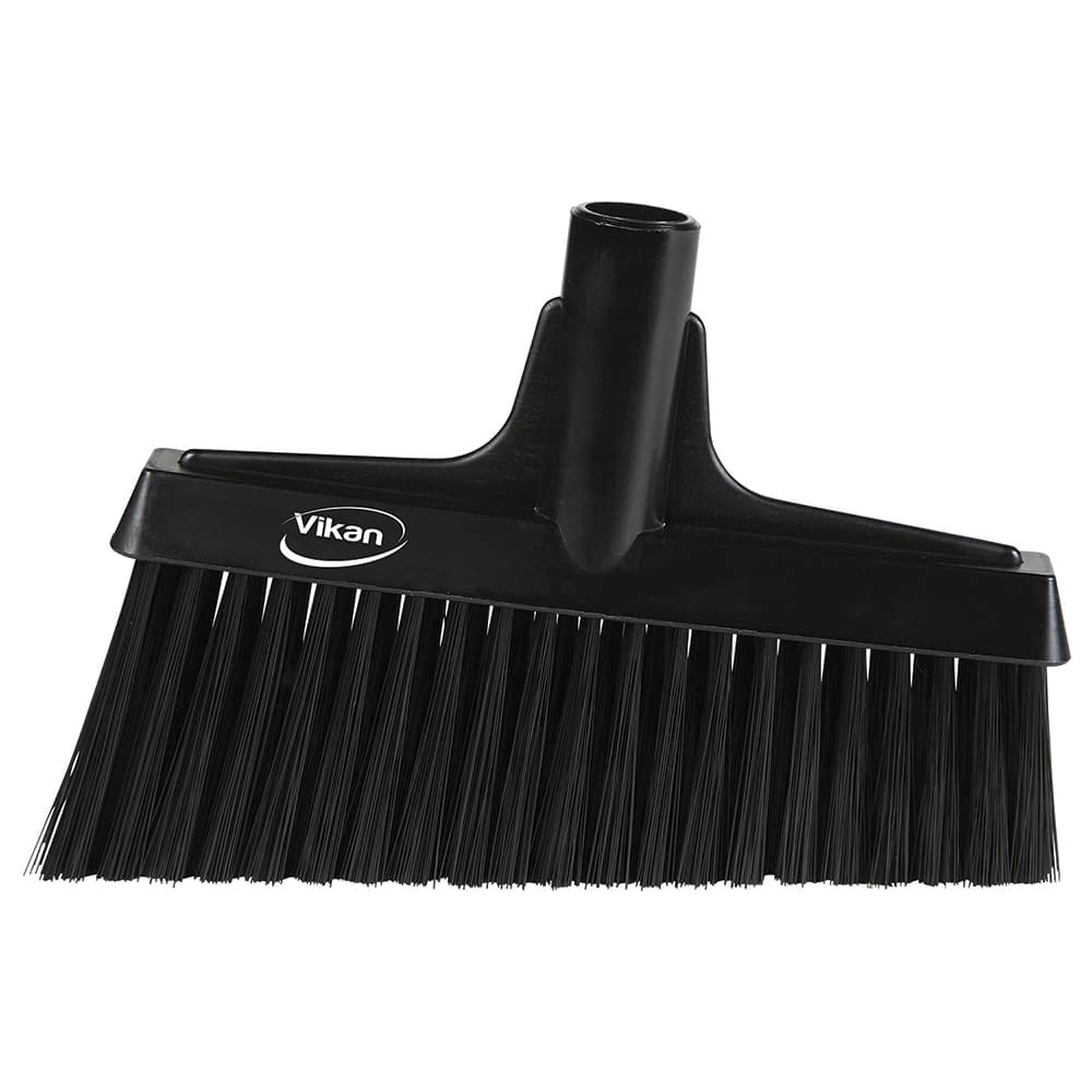 Angled Brooms; Handle Connection Type: Threaded; Brush Width (Decimal Inch): 10.2000; Bristle Material: Polyester; Bristle Color: Black; Flagged: No; FSIS Approved: No; Water Resistant: Yes; Locking Handle: No; Recommended Handle: 29609; Thickness (Inch):