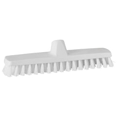 Scrub & Scouring Brushes; Type: Deck Scrub Brush; Bristle Material: Polypropylene; Overall Length (Decimal Inch): 12.00000; Overall Length (Inch): 12; Block/Handle Material: Plastic; Color: White; Flagged: No; Application: Foodservice; Food Processing; Br