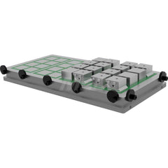 Electro-Permanent Magnetic Chucks; Shape: Rectangle; Length (Inch): 32; Width/Diameter (Inch): 12; Height (Inch): 2; Number of Poles: 40; Magnet Pole Type: Square; Pole Alignment: 2″ x 2″; Operating Frequency (Hz): 50/60; Clamping Force: 170 N/sq. cm