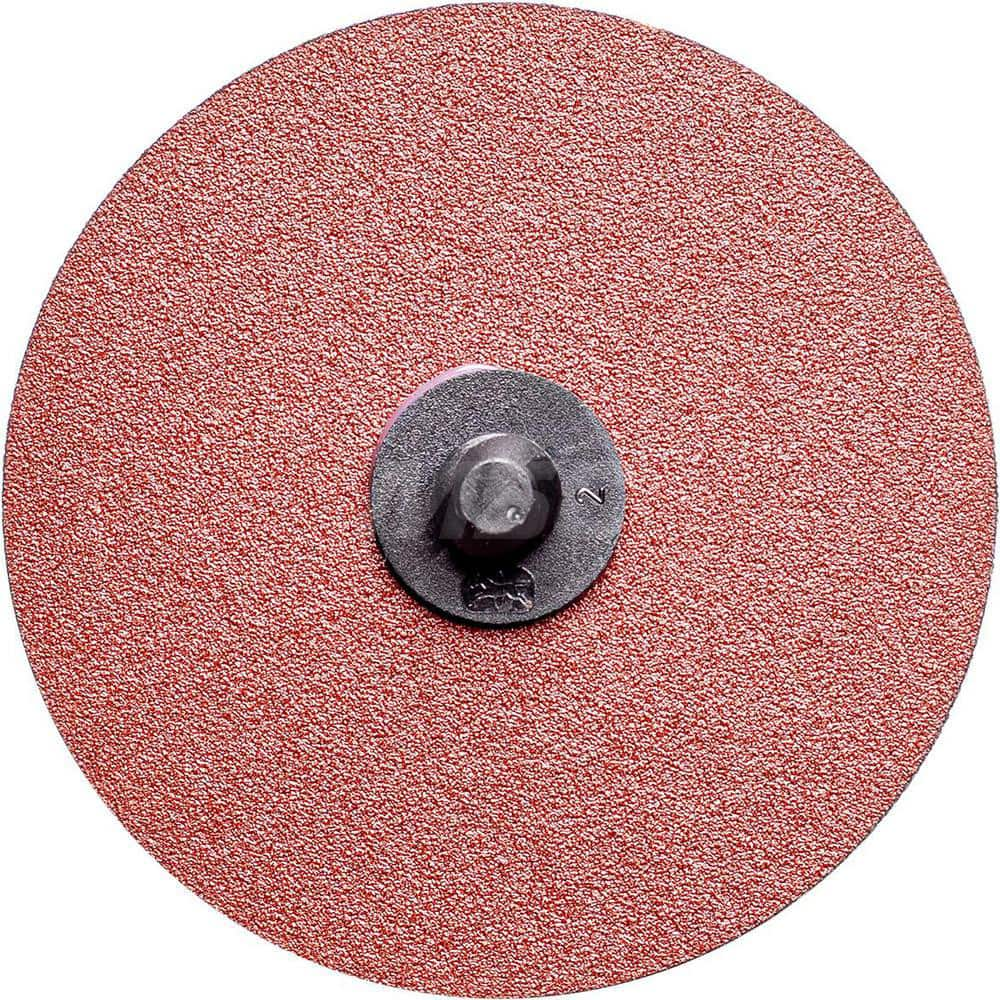 Quick-Change Disc: CDR, 3″ Disc Dia, 120 Grit, Aluminum Oxide, Coated Reddish Brown, Polyester Backed, 2,500 RPM