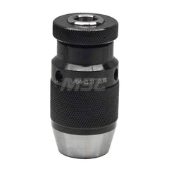 Drill Chuck: 1/64 to 3/8″ Capacity, Jacob Taper Mount, JT2 Keyless