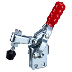 Manual Hold-Down Toggle Clamp: Vertical, 200 lb Capacity, U-Bar, Straight Base 60 ° Handle Movement, 100 ° Bar Opening, Plastic