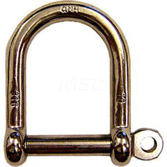 Shackle: Screw Pin Stainless Steel, 1/4″ Pin Dia