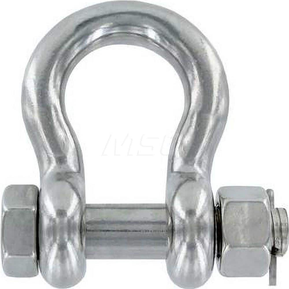 Shackle: Bolt Nut & Cotter Pin Stainless Steel, 1/2″ Pin Dia