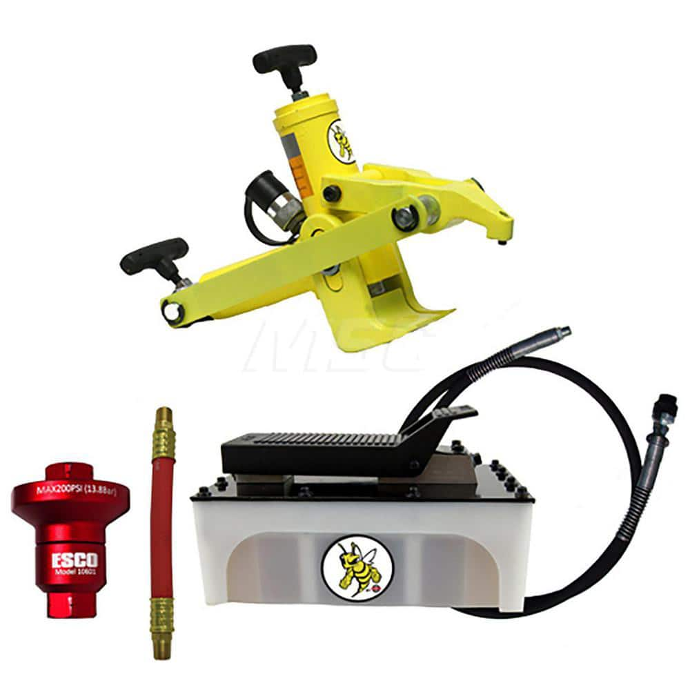 Tire Changers & Balancers; Type: Tire Bead Breaker; Includes: Coupler; 5 qt Hydraulic Pump; Hose; Air Reducer w/6″ Whip Hose; Bead Breaker; Cylinder Stroke Length (Inch): 3-3/4