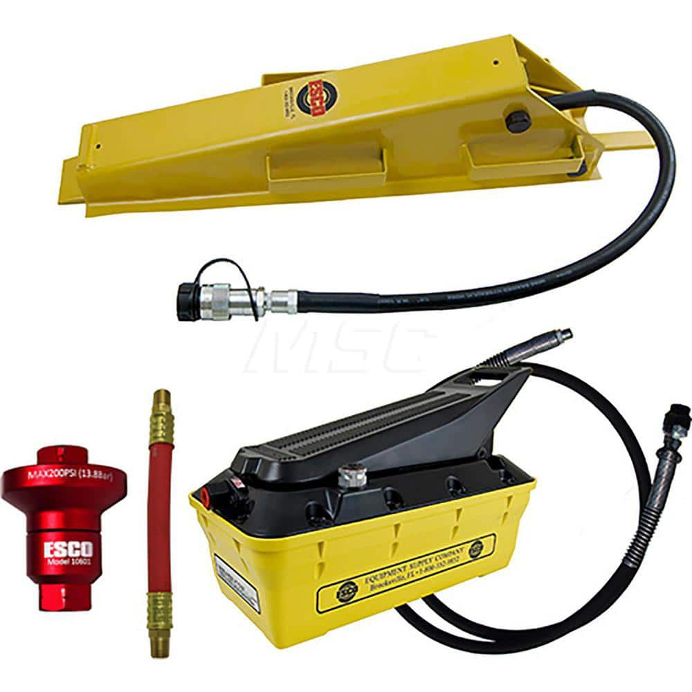 Tire Changers & Balancers; Type: Tire Bead Breaker; Includes: 3.5 qt Hydraulic Pump; Coupler; Hose; Air Reducer w/6″ Whip Hose; Bead Breaker