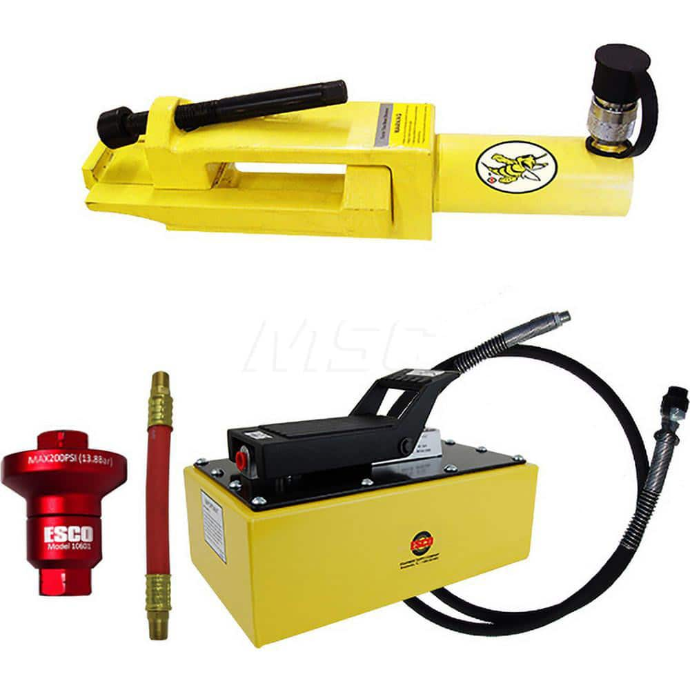 Tire Changers & Balancers; Type: Tire Bead Breaker; Rim Size: 25 - 51; Includes: Coupler; 5 qt Hydraulic Pump; Hose; Air Reducer w/6″ Whip Hose; Bead Breaker; Cylinder Stroke Length (Inch): 4-1/4