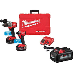 Milwaukee Tool - Cordless Tool Combination Kits Voltage: 18 Tools: 1/2" Drill/Driver; 1/4" Impact Driver - Strong Tooling