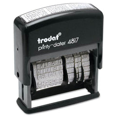 Trodat - Pre-inked Custom Stamps Type: Custom Stamp - 12 Message Dater Message: Date/Answered/Received/Entered/Backordered/Cancelled/Charged/PAID/Checked/Shipped/Billed/Delivered/Faxed - Strong Tooling