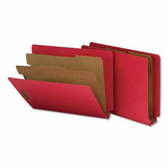 UNIVERSAL - File Folders, Expansion Folders & Hanging Files Folder/File Type: Classification Folders with Tob Tab Fastener Color: Red - Strong Tooling