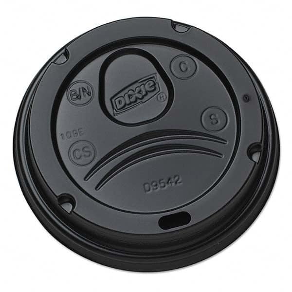 Dixie - Drink-Thru Lids for 10-20 oz Cups, Plastic, Black - Strong Tooling