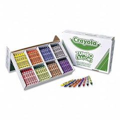 Crayola - Markers & Paintsticks Type: All Purpose Wax Crayon Color: Black; Blue; Brown; Green; Orange; Red; Violet; Yellow - Strong Tooling