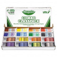 Crayola - Markers & Paintsticks Type: All Purpose Wax Crayon Color: Black; Blue; Brown; Green; Orange; Red; Violet; Yellow - Strong Tooling