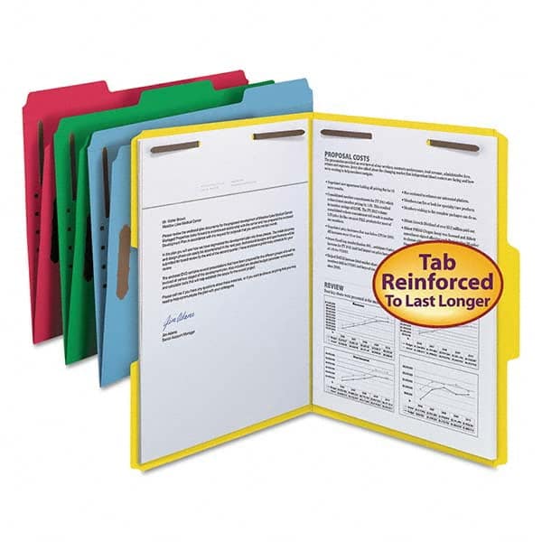 SMEAD - File Folders, Expansion Folders & Hanging Files Folder/File Type: File Folders with Top Tab Fastener Color: Multi-Color - Strong Tooling