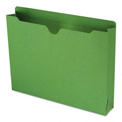 File Folders, Expansion Folders & Hanging Files; Folder/File Type: File Jackets; Color: Green; Index Tabs: No; File Size: Letter; Size: 8-1/2 x 11; Box Quantity: 50; Shelf Life: No; Folder Type: File Jackets