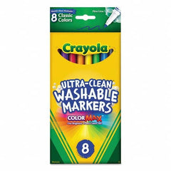 Crayola - Markers & Paintsticks Type: Washable Marker Color: Black; Blue; Brown; Green; Orange; Red; Violet; Yellow - Strong Tooling