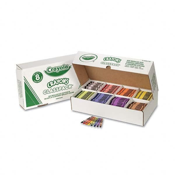 Crayola - Markers & Paintsticks Type: All Purpose Wax Crayon Color: Black; Blue; Brown; Green; Orange; Red; Violet; Yellow - Strong Tooling