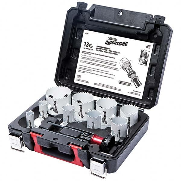 Disston - Hole Saw Kits Minimum Saw Diameter (Inch): 3/4 Maximum Saw Diameter (Inch): 2-1/2 - Strong Tooling