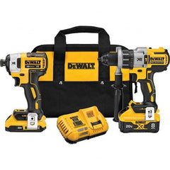 DeWALT - Cordless Tool Combination Kits Voltage: 20 Tools: 1/2" Brushless Hammer Drill/Driver; 1/4" Impact Driver - Strong Tooling