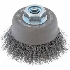 WALTER Surface Technologies - 5" Diam 5/8-11 Threaded Arbor Steel Fill Cup Brush - Strong Tooling