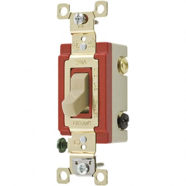 Bryant Electric - Wall & Dimmer Light Switches Switch Type: Three Way Switch Operation: Toggle - Strong Tooling