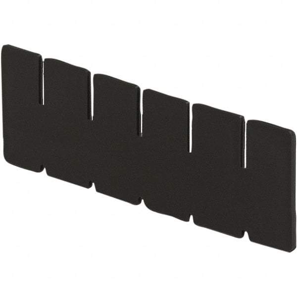 LEWISBins+ - 4-3/8" High, Black Bin Divider - Use with DC1050, Short Side Measures 4.4" Tall - Strong Tooling