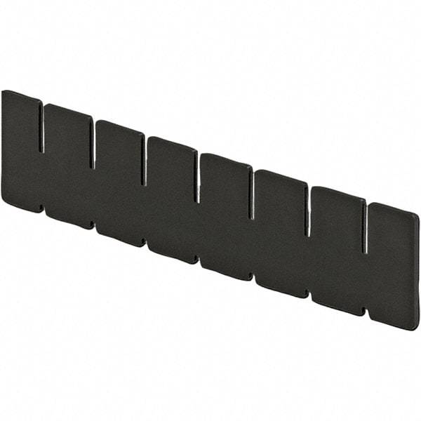 LEWISBins+ - 2-7/8" High, Black Bin Divider - Use with DC2035, Short Side Measures 2.9" Tall - Strong Tooling