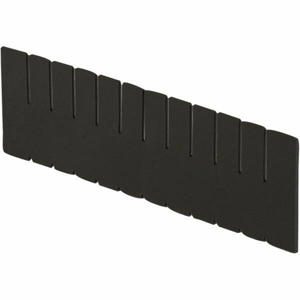 LEWISBins+ - 7-3/8" High, Black Bin Divider - Use with DC3080, Short Side Measures 7.4" Tall - Strong Tooling