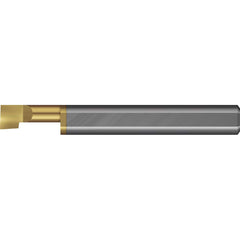 Boring Bar: 0.16″ Min Bore, 1″ Max Depth, Right Hand Cut, Solid Carbide 3/16″ Shank Dia, 2″ OAL, 0.006″ Corner Radius