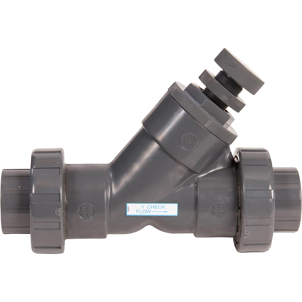 Hayward - Check Valves; Design: In-line; True Union Ball Check; Spring Check ; Tube Outside Diameter (mm): 31.750 ; Pipe Size (Inch): 1-1/4 ; Tube Outside Diameter (Inch): 1-1/4 ; End Connections: Socket ; Material: PVC - Exact Industrial Supply