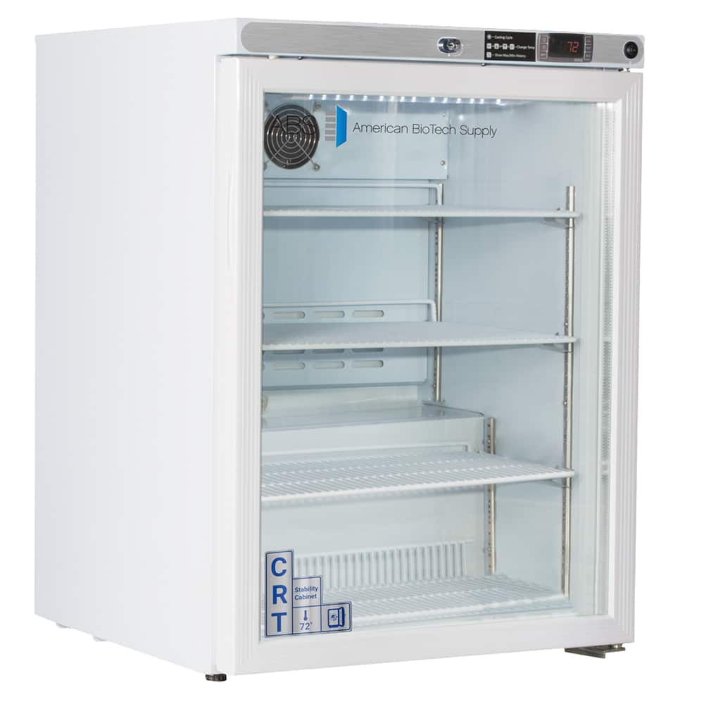 American BioTech Supply - Laboratory Refrigerators and Freezers; Type: Controlled Room Temperature Cabinet ; Volume Capacity: 5.2 Cu. Ft. ; Minimum Temperature (C): 20.00 ; Maximum Temperature (C): 25.00 ; Width (Inch): 23-3/4 ; Depth (Inch): 24 - Exact Industrial Supply