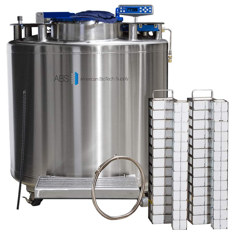 American BioTech Supply - Drums & Tanks; Product Type: Auto Fill Cryogenic Tank ; Volume Capacity Range: 85 Gal. and Larger ; Material Family: Steel ; Height (Inch): 53 ; Diameter/Width (Decimal Inch): 59.4880 ; Diameter/Width (Inch): 34 - Exact Industrial Supply