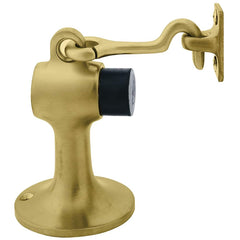 IVES - Stops; Type: Manual Door Holder Floor Stop ; Finish/Coating: Satin Brass ; Projection: 3-3/4 (Inch); Mount Type: Floor - Exact Industrial Supply