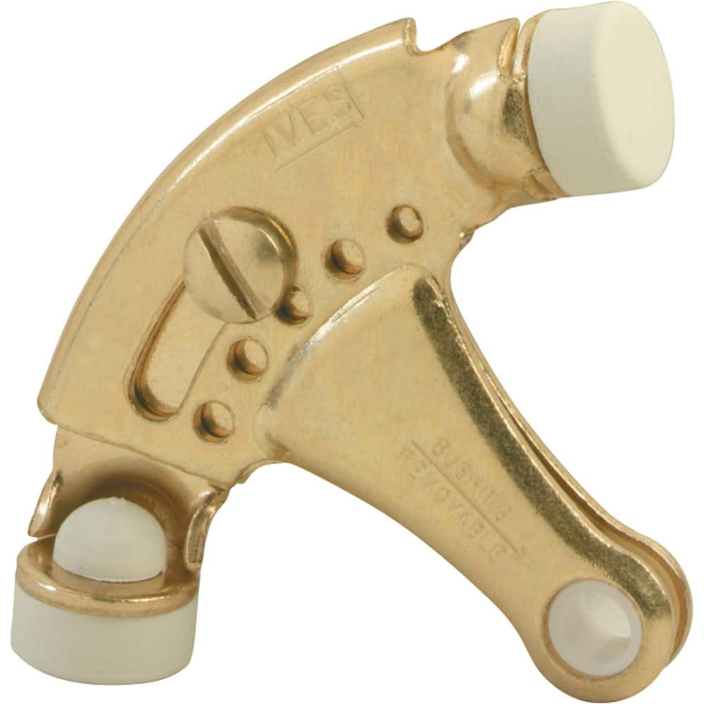 IVES - Stops; Type: Hinge Pin Door Stop ; Finish/Coating: Bright Brass ; Projection: 3-1/4 (Inch); Mount Type: Hinge Pin - Exact Industrial Supply