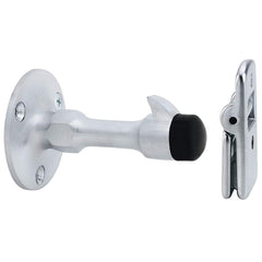 IVES - Stops; Type: Manual Door Holder Wall Stop ; Finish/Coating: Satin Chrome ; Projection: 4 (Inch); Mount Type: Wall - Exact Industrial Supply