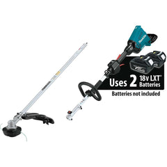 Makita - Edgers, Trimmers & Cutters; Type: Cordless ; Power Type: Cordless ; Self-Propelled: No ; Cutting Width (Decimal Inch): 17.0000 ; Cutting Width (Inch): 17.0000 ; Includes: Power head and string trimmer attachment (battery and charger not included) - Exact Industrial Supply