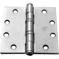 Yale - Commercial Hinges; Length (Inch): 4-1/2 ; Thickness (Decimal Inch): 0.1340 ; Minimum Thickness: 3.4036 (mm); Number of Knuckles: 5.000 ; Stanley Finish Code: US26D ; Finish/Coating: US26D - Exact Industrial Supply