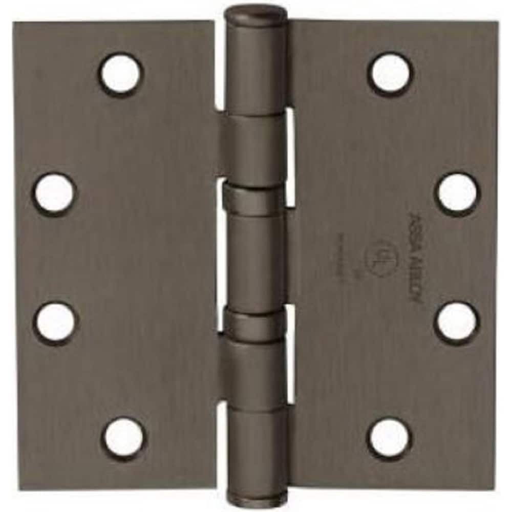 Yale - Commercial Hinges; Length (Inch): 4-1/2 ; Thickness (Decimal Inch): 0.1340 ; Minimum Thickness: 3.4036 (mm); Number of Knuckles: 5.000 ; Stanley Finish Code: US10A ; Finish/Coating: US10A - Exact Industrial Supply