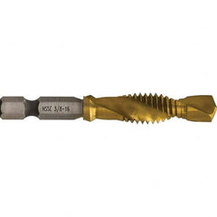 Greenlee - Combination Drill & Tap Sets Minimum Thread Size (Inch): 3/8-16 Maximum Thread Size (mm): M10x1.50 - Strong Tooling