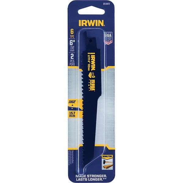 Irwin - Reciprocating Saw Blades Blade Material: Bi-Metal Blade Length (Inch): 6 - Strong Tooling