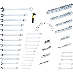 Wright Tool & Forge - Combination Hand Tool Sets; Tool Type: Metric Add-on Set ; Number of Pieces: 151.000 ; Drive Size (Inch): 1/4, 3/8, 1/2 ; Number of Points: 6, 12 ; Measurement Type: Metric ; Socket Depth: Standard & Deep - Exact Industrial Supply