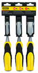 STANLEY® 3 Piece Bi-Material Short Blade Wood Chisel Set - Strong Tooling