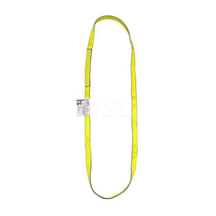 Endless Sling: 1″ Wide, 10' Long, 3,200 lb Vertical, 2,500 lb Choker, 6,400 lb Basket, Polyester Yellow