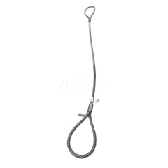 Eye & Eye Sling: 8' Long, 1.4 Ton Vertical Standard Eye, Silver