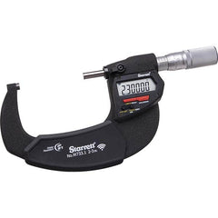 Starrett - Electronic Outside Micrometers Minimum Measurement (Decimal Inch): 2 Minimum Measurement (mm): 50 - Strong Tooling